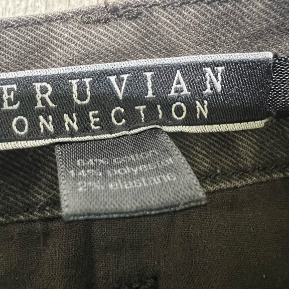 Peruvian Connection Women Size 4 Maxi Skirt A Line Pockets Gray/ Black - Picture 7 of 9